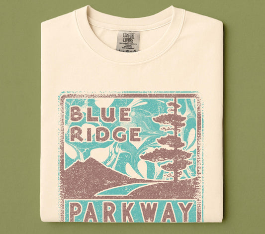 Vintage Style Blue Ridge Parkway Shirt, Retro Appalachian Shirt, Blue Ridge Mountains T, Asheville Shirt, national parks Shirt